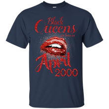 Load image into Gallery viewer, Black Queens Are Born In April 2000 Birthday Shirt LT01 - black-queens-are-born-in-april-2000-birthday-shirt-lt01-vivianstorescom-2