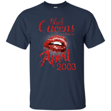 Load image into Gallery viewer, Black Queens Are Born In April 2003 Birthday Shirt LT01 - black-queens-are-born-in-april-2003-birthday-shirt-lt01-vivianstorescom-2