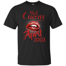 Load image into Gallery viewer, Black Queens Are Born In April 2003 Birthday Shirt LT01 - black-queens-are-born-in-april-2003-birthday-shirt-lt01-vivianstorescom