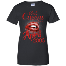 Load image into Gallery viewer, Black Queens Are Born In April 2005 Birthday Shirt LT01 - black-queens-are-born-in-april-2005-birthday-shirt-lt01-vivianstorescom-7