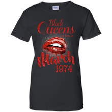 Load image into Gallery viewer, Black Queens Are Born In March 1974 Birthday Shirt For Woman LT01 - black-queens-are-born-in-march-1974-birthday-shirt-for-woman-lt01-vivianstorescom-7