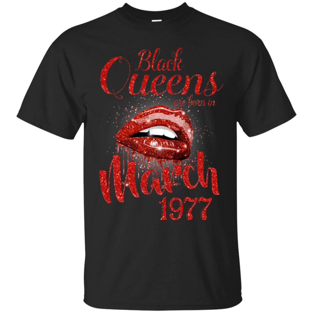 Black Queens Are Born In March 1977 Birthday Shirt For Woman LT01 - black-queens-are-born-in-march-1977-birthday-shirt-for-woman-lt01-vivianstorescom