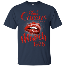 Load image into Gallery viewer, Black Queens Are Born In March 1978 Birthday Shirt For Woman LT01 - black-queens-are-born-in-march-1978-birthday-shirt-for-woman-lt01-vivianstorescom-2