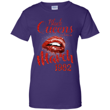 Load image into Gallery viewer, Black Queens Are Born In March 1982 Birthday Shirt for Woman LT01 - black-queens-are-born-in-march-1982-birthday-shirt-for-woman-lt01-vivianstorescom-8