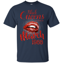 Load image into Gallery viewer, Black Queens Are Born In March 1988 Birthday Shirt For Woman LT01 - black-queens-are-born-in-march-1988-birthday-shirt-for-woman-lt01-vivianstorescom-2