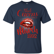 Load image into Gallery viewer, Black Queens Are Born In March 1992 Birthday Shirt For Woman LT01 - black-queens-are-born-in-march-1992-birthday-shirt-for-woman-lt01-vivianstorescom-2