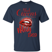 Load image into Gallery viewer, Black Queens Are Born In May 1969 Sexy Lips Birthday Shirt LT01 - black-queens-are-born-in-may-1969-sexy-lips-birthday-shirt-lt01-vivianstorescom-2