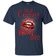 Load image into Gallery viewer, Black Queens Are Born In May 1970 Birthday Shirt LT01 - black-queens-are-born-in-may-1970-birthday-shirt-lt01-vivianstorescom-2