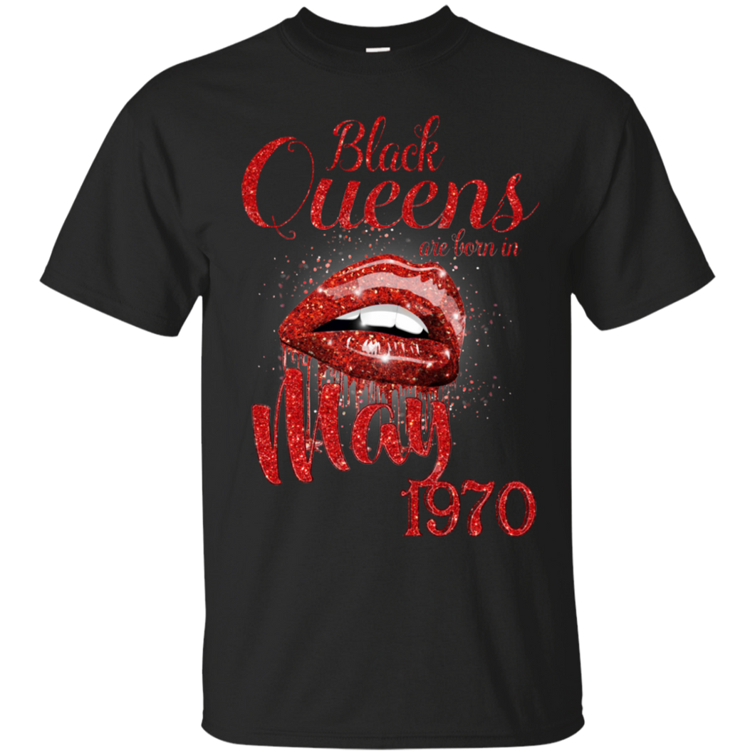 Black Queens Are Born In May 1970 Birthday Shirt LT01 - black-queens-are-born-in-may-1970-birthday-shirt-lt01-vivianstorescom