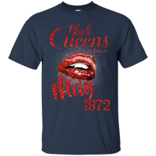 Load image into Gallery viewer, Black Queens Are Born In May 1972 Birthday Shirt LT01 - black-queens-are-born-in-may-1972-birthday-shirt-lt01-vivianstorescom-2