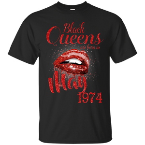 Black Queens Are Born In May 1974 Birthday Shirt LT01 - black-queens-are-born-in-may-1974-birthday-shirt-lt01-vivianstorescom