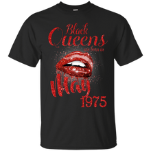 Load image into Gallery viewer, Black Queens Are Born In May 1975 Birthday Shirt LT01 - black-queens-are-born-in-may-1975-birthday-shirt-lt01-vivianstorescom