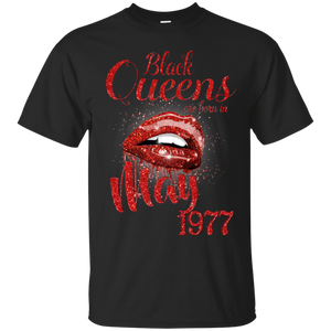 Black Queens Are Born In May 1977 Birthday Shirt LT01 - black-queens-are-born-in-may-1977-birthday-shirt-lt01-vivianstorescom