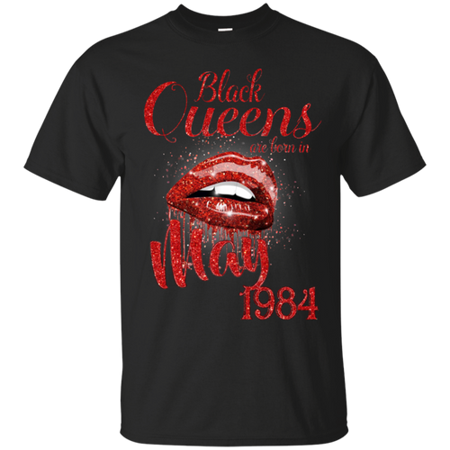 Black Queens Are Born In May 1984 Birthday Shirt LT01 - black-queens-are-born-in-may-1984-birthday-shirt-lt01-vivianstorescom