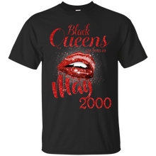 Load image into Gallery viewer, Black Queens Are Born In May 2000 Birthday Shirt LT01 - black-queens-are-born-in-may-2000-birthday-shirt-lt01-vivianstorescom