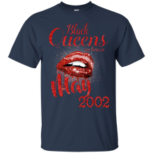 Load image into Gallery viewer, Black Queens Are Born In May 2002 Birthday Shirt LT01 - black-queens-are-born-in-may-2002-birthday-shirt-lt01-vivianstorescom-2