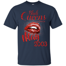 Load image into Gallery viewer, Black Queens Are Born In May 2003 Birthday Shirt LT01 - black-queens-are-born-in-may-2003-birthday-shirt-lt01-vivianstorescom-2