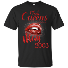 Load image into Gallery viewer, Black Queens Are Born In May 2003 Birthday Shirt LT01 - black-queens-are-born-in-may-2003-birthday-shirt-lt01-vivianstorescom