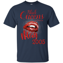 Load image into Gallery viewer, Black Queens Are Born In May 2005 Birthday Shirt LT01 - black-queens-are-born-in-may-2005-birthday-shirt-lt01-vivianstorescom-2