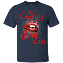 Load image into Gallery viewer, Black Queens Are Born In May 2006 Birthday Shirt LT01 - black-queens-are-born-in-may-2006-birthday-shirt-lt01-vivianstorescom-2