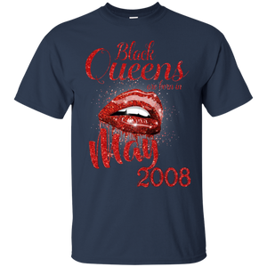 Black Queens Are Born In May 2008 Birthday Shirt LT01 - black-queens-are-born-in-may-2008-birthday-shirt-lt01-vivianstorescom-2