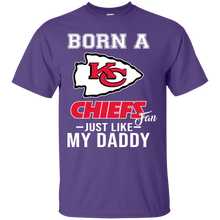 Load image into Gallery viewer, Born A Chiefs Fan Just Like My Daddy Football Shirt VA01 - born-a-chiefs-fan-just-like-my-daddy-football-shirt-va01-vivianstorescom-2