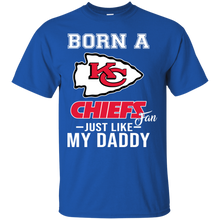 Load image into Gallery viewer, Born A Chiefs Fan Just Like My Daddy Football Shirt VA01 - born-a-chiefs-fan-just-like-my-daddy-football-shirt-va01-vivianstorescom-3