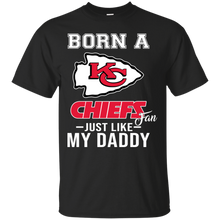 Load image into Gallery viewer, Born A Chiefs Fan Just Like My Daddy Football Shirt VA01 - born-a-chiefs-fan-just-like-my-daddy-football-shirt-va01-vivianstorescom