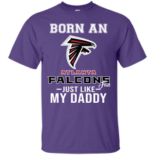 Load image into Gallery viewer, Born A Falcons Fan Just Like My Daddy Football Shirt VA01 - born-a-falcons-fan-just-like-my-daddy-football-shirt-va01-vivianstorescom-2