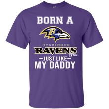 Load image into Gallery viewer, Born A Ravens Fan Just Like My Daddy Football Shirt VA01 - born-a-ravens-fan-just-like-my-daddy-football-shirt-va01-vivianstorescom-2