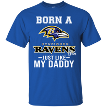 Load image into Gallery viewer, Born A Ravens Fan Just Like My Daddy Football Shirt VA01 - born-a-ravens-fan-just-like-my-daddy-football-shirt-va01-vivianstorescom-3