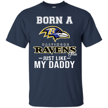 Load image into Gallery viewer, Born A Ravens Fan Just Like My Daddy Football Shirt VA01 - born-a-ravens-fan-just-like-my-daddy-football-shirt-va01-vivianstorescom-4