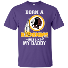 Load image into Gallery viewer, Born A Redskins Fan Just Like My Daddy Football Shirt VA01 - born-a-redskins-fan-just-like-my-daddy-football-shirt-va01-vivianstorescom-2