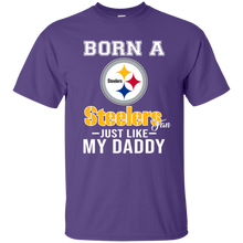 Load image into Gallery viewer, Born A Steelers Fan Just Like My Daddy Football Shirt VA01 - born-a-steelers-fan-just-like-my-daddy-football-shirt-va01-vivianstorescom-2