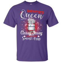 Load image into Gallery viewer, Budweiser Queen Classy Sassy And A Bit Smart Assy T-shirt LT02 - budweiser-queen-classy-sassy-and-a-bit-smart-assy-t-shirt-lt02-vivianstorescom-2