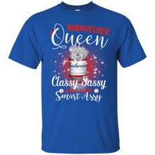 Load image into Gallery viewer, Budweiser Queen Classy Sassy And A Bit Smart Assy T-shirt LT02 - budweiser-queen-classy-sassy-and-a-bit-smart-assy-t-shirt-lt02-vivianstorescom-3