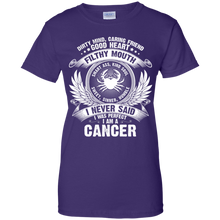 Load image into Gallery viewer, Cancer Perfect Birthday Dirty Mind, Good Heart Zodiac Tee HT01 - cancer-perfect-birthday-dirty-mind-good-heart-zodiac-tee-ht01-vivianstorescom-10