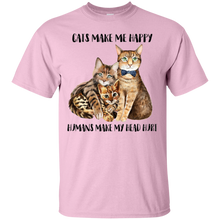 Load image into Gallery viewer, Cats Make Me Happy Humans Make My Head Hurt Tee VA01 - cats-make-me-happy-humans-make-my-head-hurt-tee-va01-vivianstorescom-3