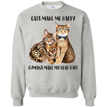 Load image into Gallery viewer, Cats Make Me Happy Humans Make My Head Hurt Tee VA01 - cats-make-me-happy-humans-make-my-head-hurt-tee-va01-vivianstorescom-5