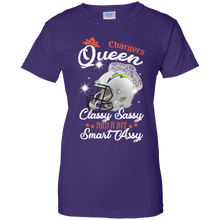 Load image into Gallery viewer, Chargers Queen Classy Sassy And A Bit Smart Assy Shirt KA01 - chargers-queen-classy-sassy-and-a-bit-smart-assy-shirt-ka01-vivianstorescom-8