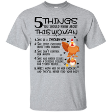 Load image into Gallery viewer, Chicken Mom 5 Things You Should Know About This Woman Shirt VA02 - chicken-mom-5-things-you-should-know-about-this-woman-shirt-va02-vivianstorescom