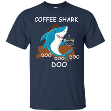 Load image into Gallery viewer, Coffee Shark Doo Doo Doo Coffee Lover T-Shirt HA01 - coffee-shark-doo-doo-doo-coffee-lover-t-shirt-ha01-vivianstorescom-2