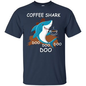 Coffee Shark Doo Doo Doo Coffee Lover T-Shirt HA01 - coffee-shark-doo-doo-doo-coffee-lover-t-shirt-ha01-vivianstorescom-2