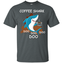 Load image into Gallery viewer, Coffee Shark Doo Doo Doo Coffee Lover T-Shirt HA01 - coffee-shark-doo-doo-doo-coffee-lover-t-shirt-ha01-vivianstorescom-3