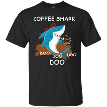 Load image into Gallery viewer, Coffee Shark Doo Doo Doo Coffee Lover T-Shirt HA01 - coffee-shark-doo-doo-doo-coffee-lover-t-shirt-ha01-vivianstorescom