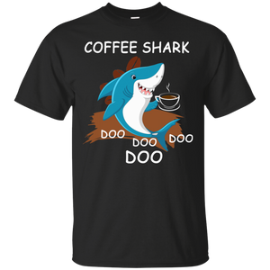 Coffee Shark Doo Doo Doo Coffee Lover T-Shirt HA01 - coffee-shark-doo-doo-doo-coffee-lover-t-shirt-ha01-vivianstorescom