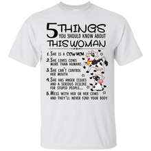 Load image into Gallery viewer, Cow Mom 5 Things You Should Know About This Woman Shirt VA02 - cow-mom-5-things-you-should-know-about-this-woman-shirt-va02-vivianstorescom-2