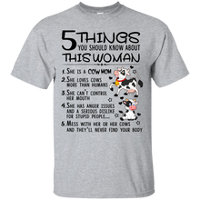 Load image into Gallery viewer, Cow Mom 5 Things You Should Know About This Woman Shirt VA02 - cow-mom-5-things-you-should-know-about-this-woman-shirt-va02-vivianstorescom