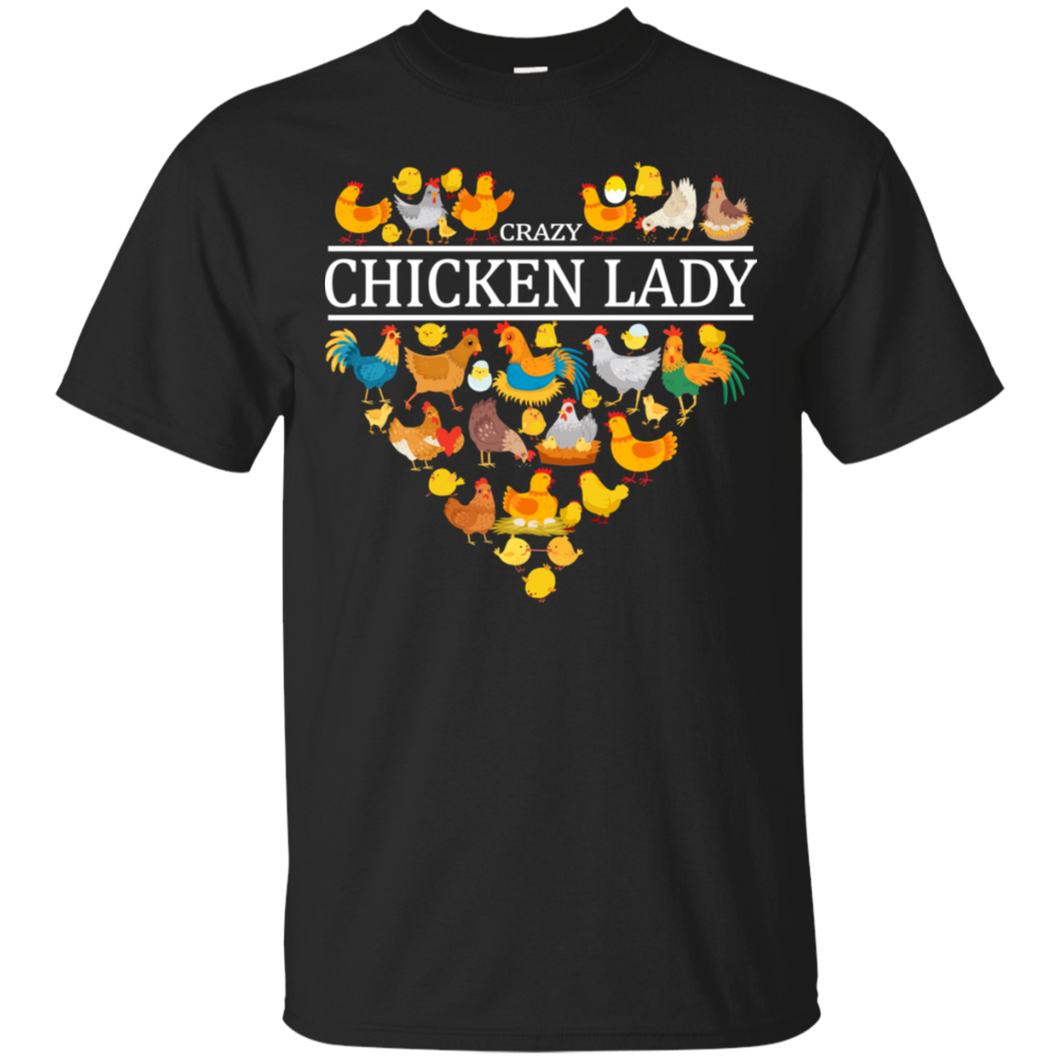 Crazy Chicken Lady Funny Chicken Lover Shirt VA01 - crazy-chicken-lady-funny-chicken-lover-shirt-va01-vivianstorescom