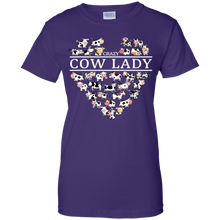 Load image into Gallery viewer, Crazy Cow Lady Funny Cow Lover Shirt VA01 - crazy-cow-lady-funny-cow-lover-shirt-va01-vivianstorescom-10